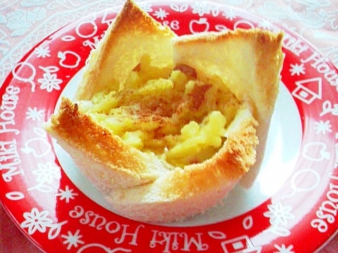 食パンで!さつまいものタルト風♪